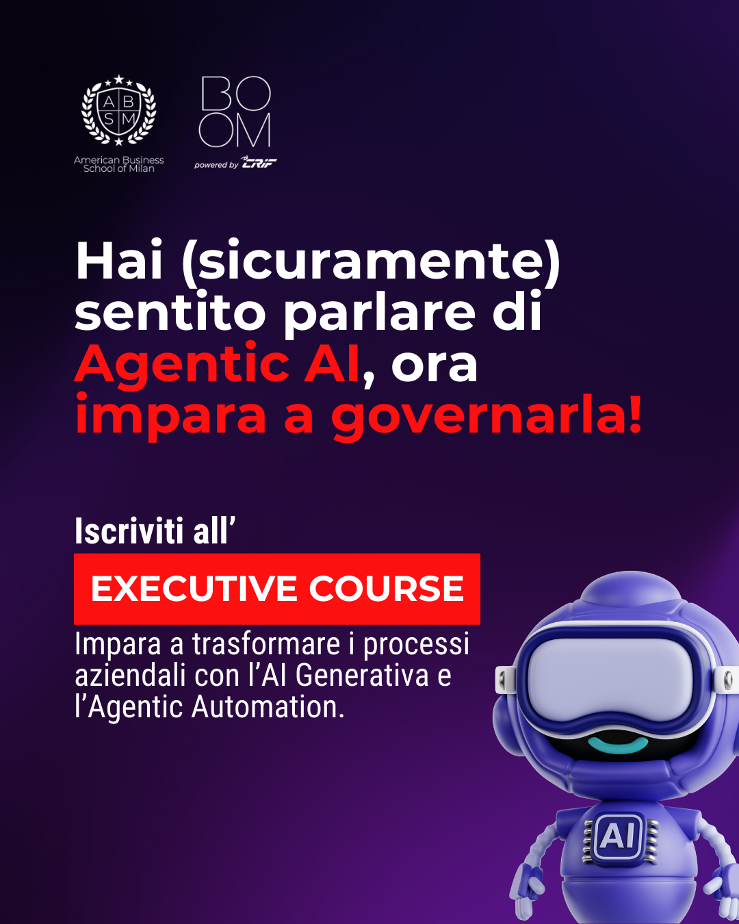 Executive course su Agentic AI - ABSM American Business School of Milan